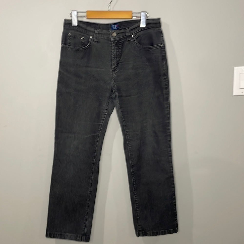 Trusardi Jeans Micro Bead Embellished Back Pockets Black Women's Size US 11/12